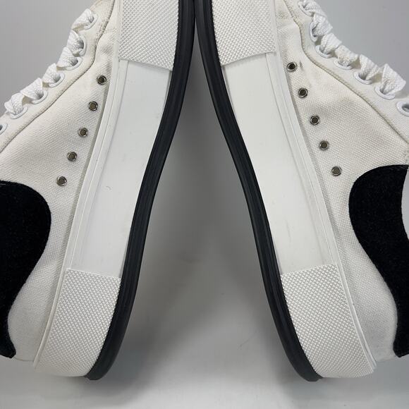 Alexander McQueen Deck Plimsoll Low Sneakers Mens EU 44 US 11 Canvas White Black main image 15
